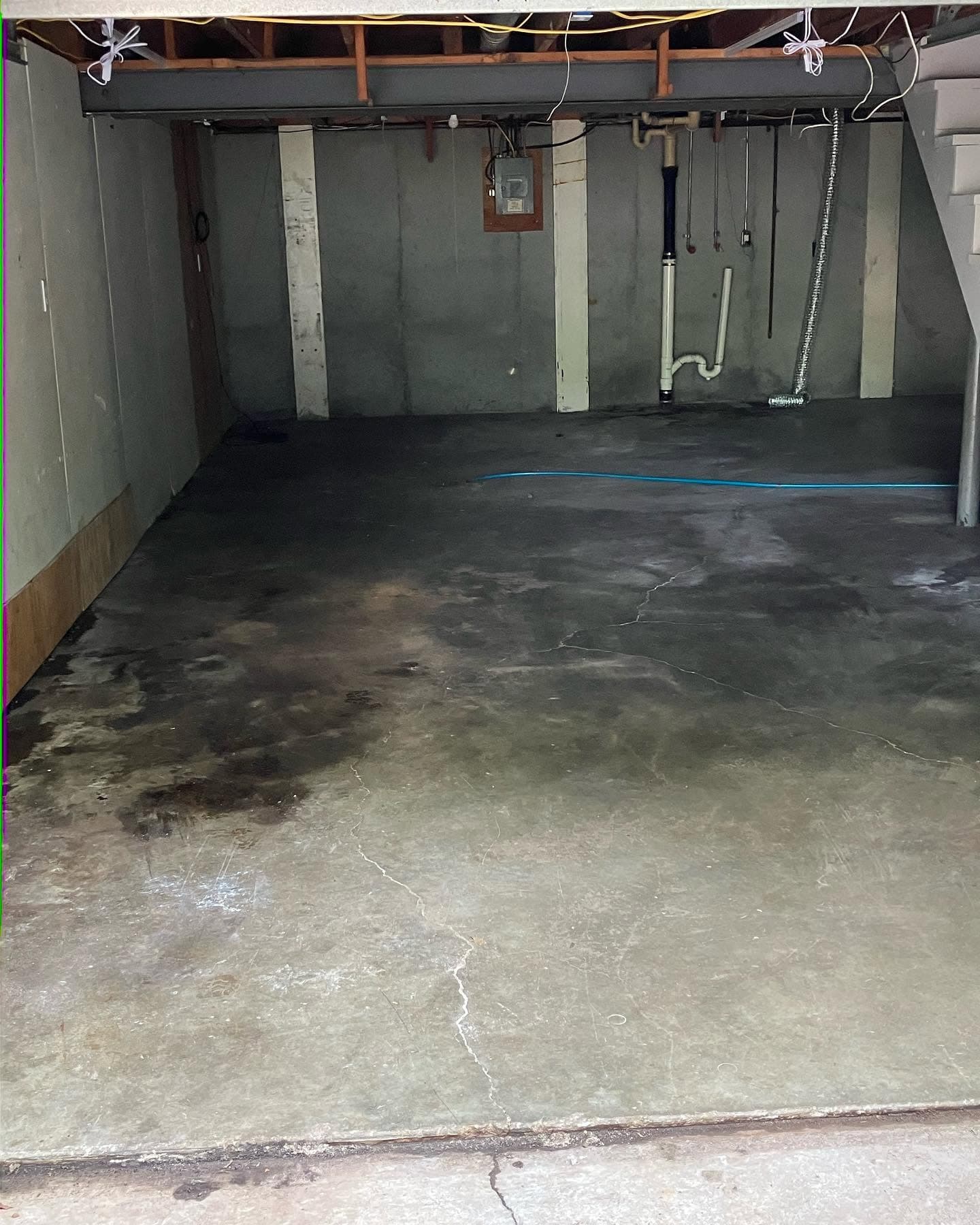 Cleared basement after a property cleanout.