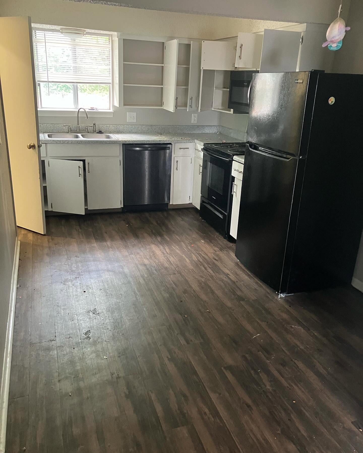 Clean apartment kitchen after a vacant unit cleanout